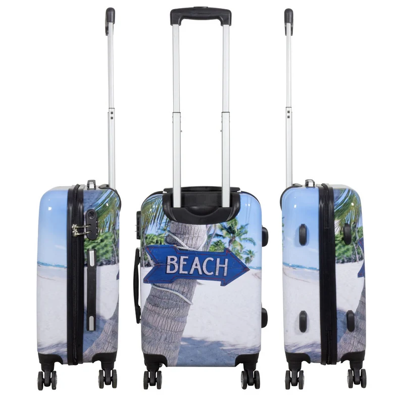 Motivkoffer Design Strandmotiv Sandstrand Beach – Reisekoffer mit Motiv – Hartschale ABS/Polycarbonat – S M L – leicht & robust