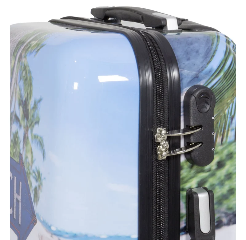 Motivkoffer Design Strandmotiv Sandstrand Beach – Reisekoffer mit Motiv – Hartschale ABS/Polycarbonat – S M L – leicht & robust