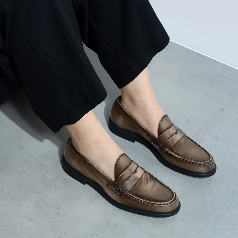 Isabel Bernard Vendôme Blandine mokkafarbene Spazzolato-Leder Loafer IB51015-639-36