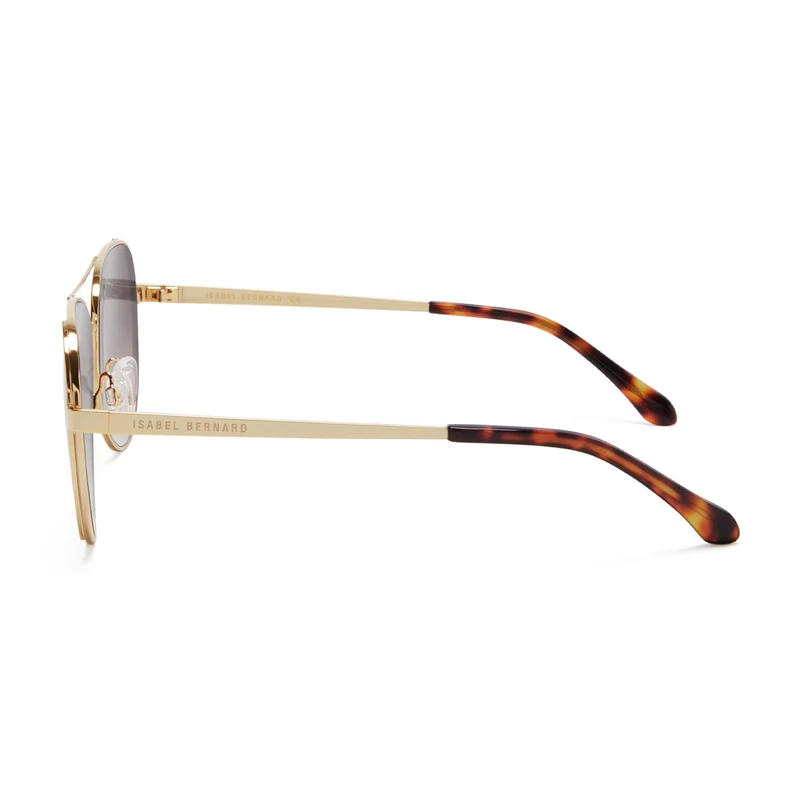 Isabel Bernard La Villette Ruby Goldfarbene Aviator Sonnenbrille IB400004-15-14