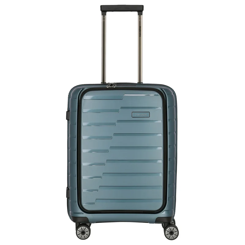 Travelite Air Base - 4-Rollen-Kabinentrolley mit Vortasche S 55 cm (iceblue)