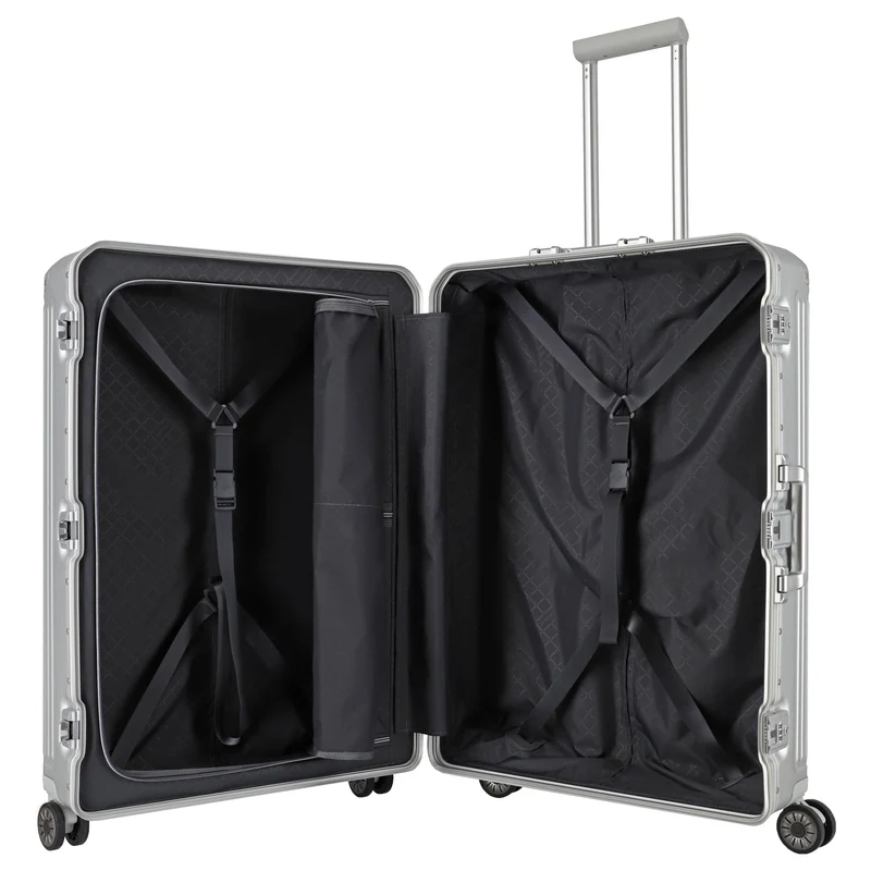 Travelite Next - 4-Rollen-Trolley L 77 cm (silber)
