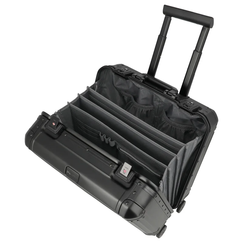 Travelite Next - 4-Rollen-Businesstrolley 45 cm (schwarz)