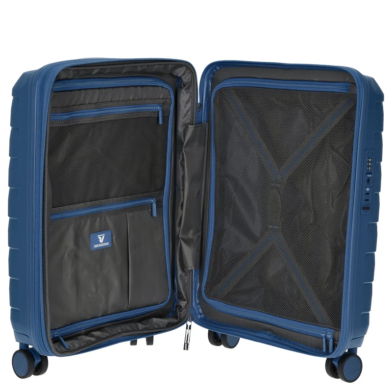 Roncato Skyline - 4-Rollen-Kabinentrolley S 55 cm erw. USB-Anschluss (navy)