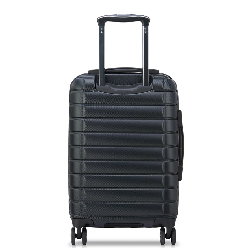 Delsey Paris Shadow 5.0 - 4-Rollen-Kabinentrolley mit Vordertasche S 55 cm erw. USB (schwarz)