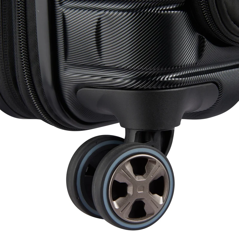 Delsey Paris Shadow 5.0 - 4-Rollen-Kabinentrolley mit Vordertasche S 55 cm erw. USB (schwarz)