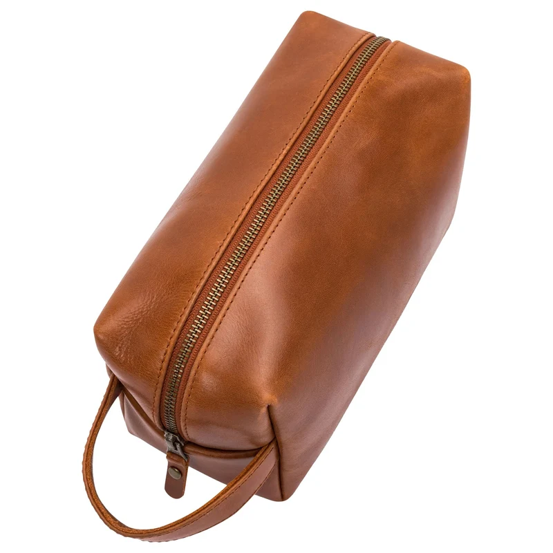 Buckle & Seam Everest - Kulturbeutel 22 cm (cognac)
