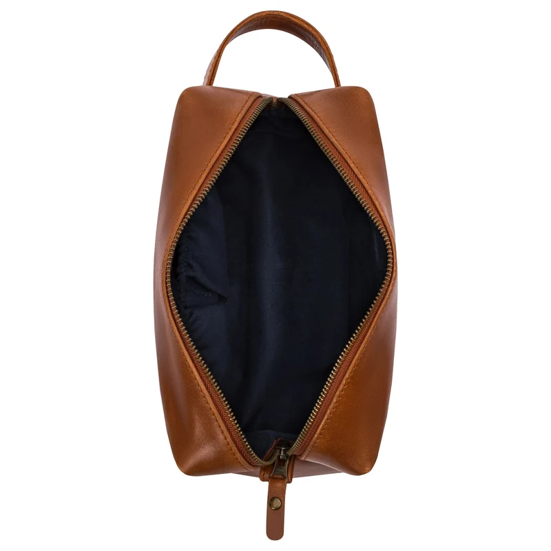 Buckle & Seam Everest - Kulturbeutel 22 cm (cognac)