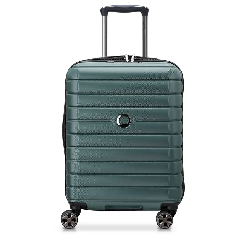 Delsey Paris Shadow 5.0 - 4-Rollen-Kabinentrolley Slim Line USB 55 cm (grün)