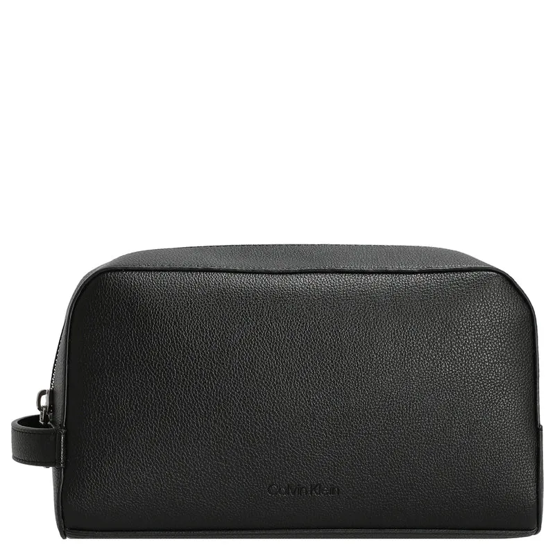 Calvin Klein Micro Pebble Washbag - Kulturbeutel 23.5 cm (schwarz)