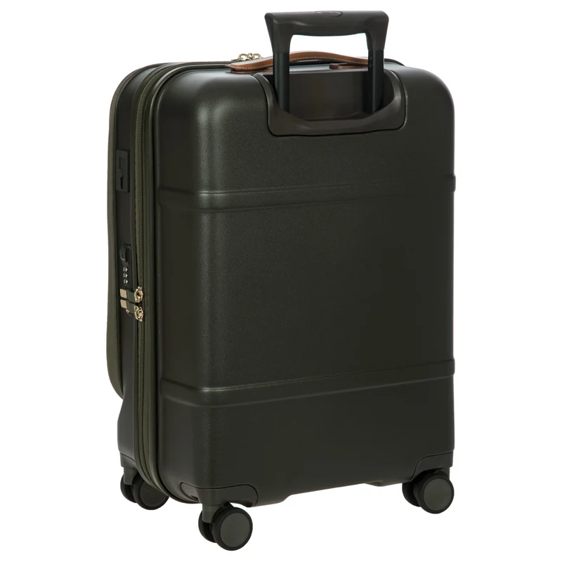 Brics Bellagio - 4-Rollen-Kabinentrolley mit Vortasche 55 cm erw. recycelt (olive)