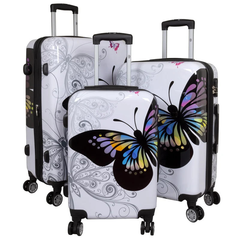 Motivkoffer Design Schmetterling – Reisekoffer mit Motiv – Hartschale ABS/Polycarbonat – S M L – leicht & robust