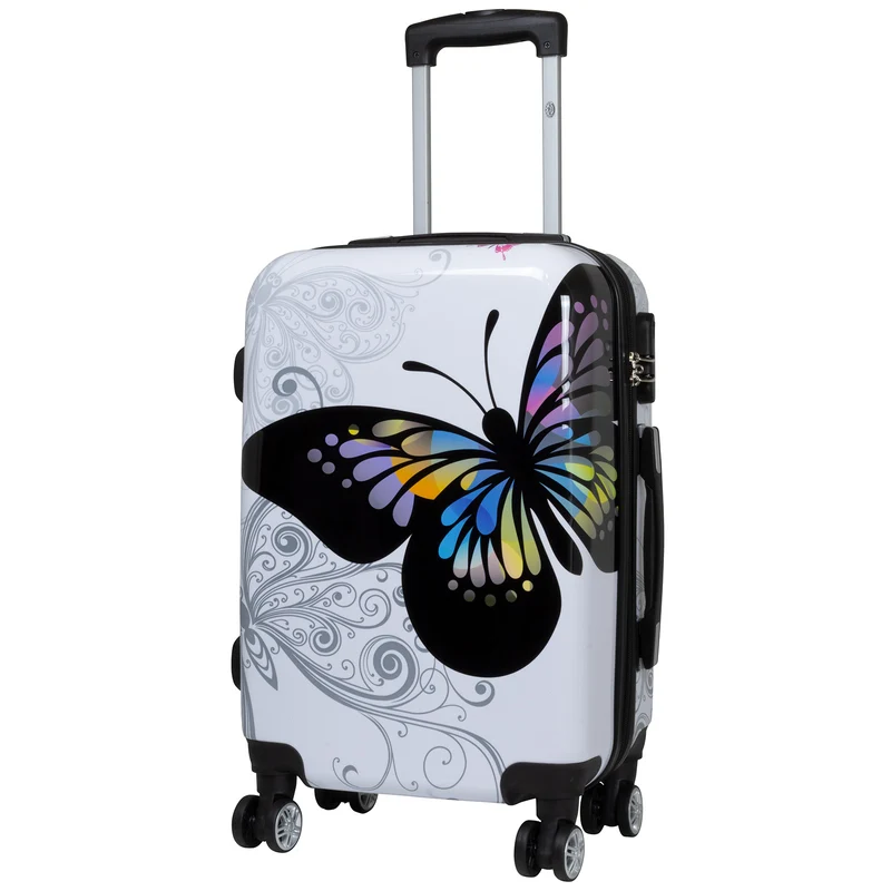 Motivkoffer Design Schmetterling – Reisekoffer mit Motiv – Hartschale ABS/Polycarbonat – S M L – leicht & robust
