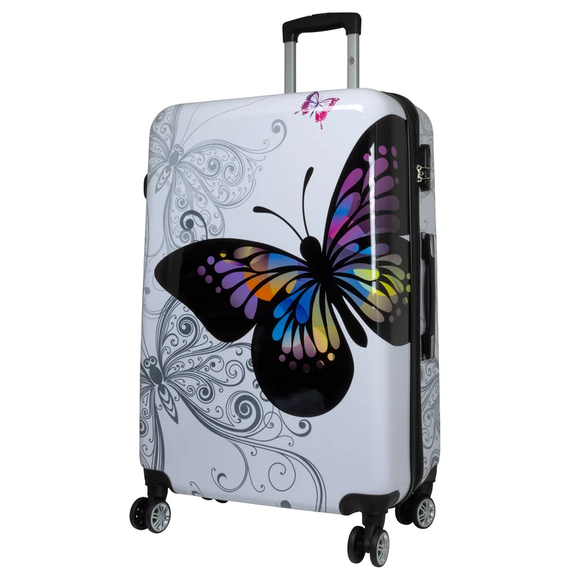 Motivkoffer Design Schmetterling – Reisekoffer mit Motiv – Hartschale ABS/Polycarbonat – S M L – leicht & robust
