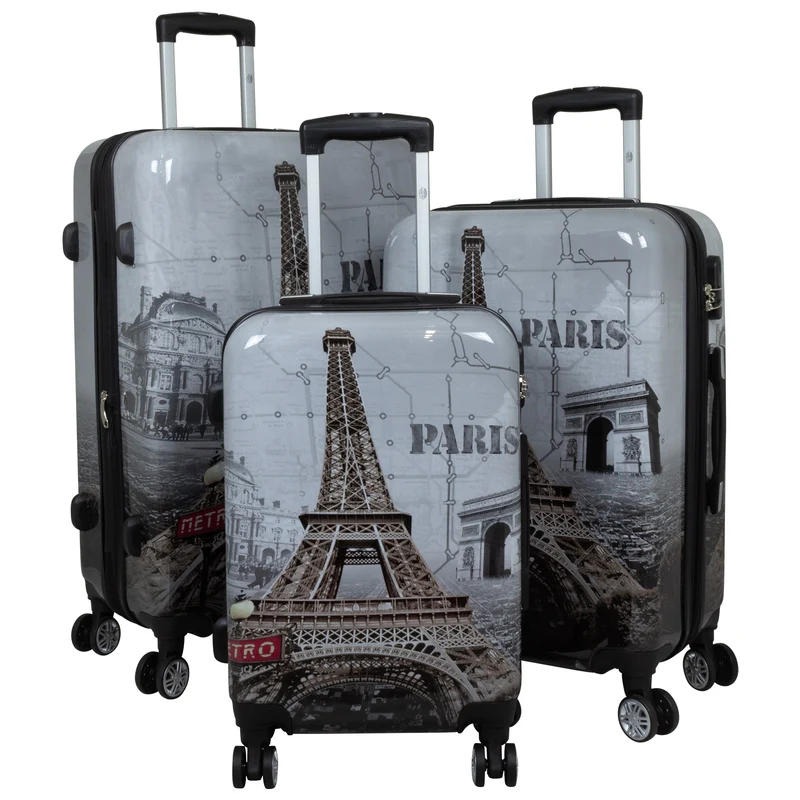 Motivkoffer Design Paris – Reisekoffer mit Motiv – Hartschale ABS/Polycarbonat – S M L – leicht & robust