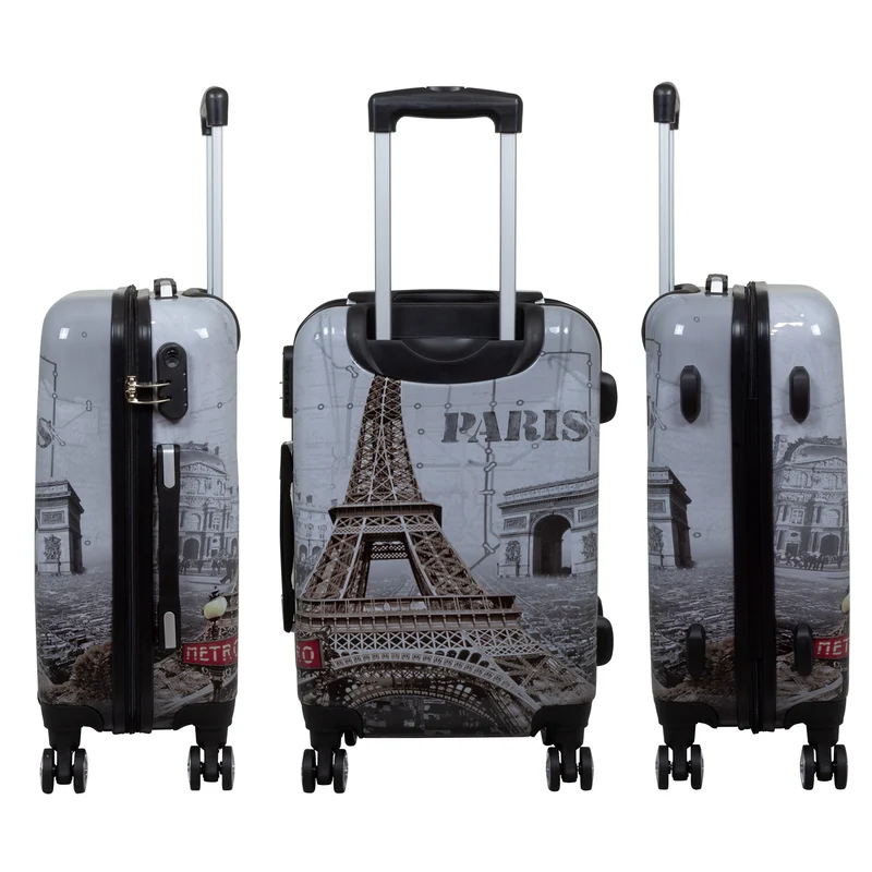 Motivkoffer Design Paris – Reisekoffer mit Motiv – Hartschale ABS/Polycarbonat – S M L – leicht & robust