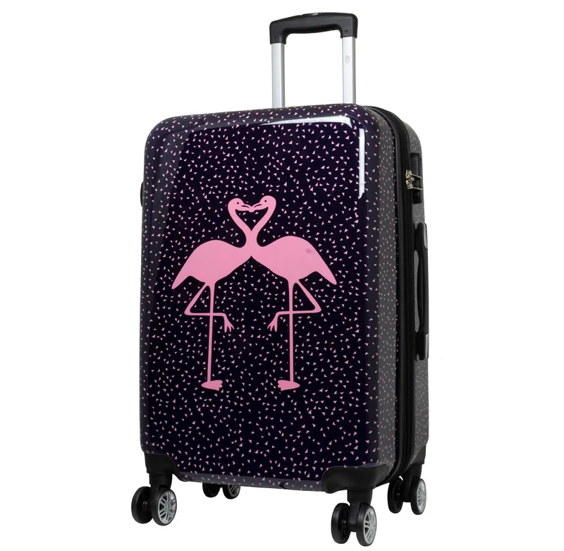 Motivkoffer Design Flamingo – Reisekoffer mit Motiv – Hartschale ABS/Polycarbonat – S M L – leicht & robust