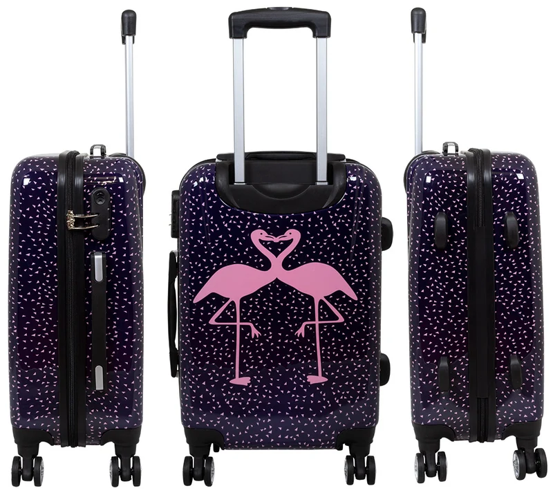 Motivkoffer Design Flamingo – Reisekoffer mit Motiv – Hartschale ABS/Polycarbonat – S M L – leicht & robust