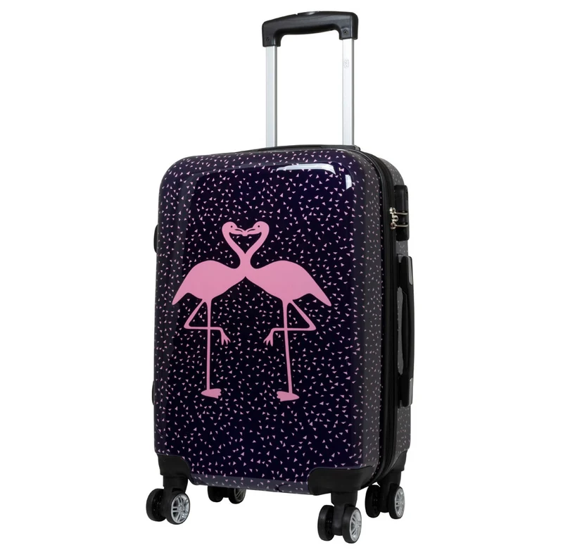 Motivkoffer Design Flamingo – Reisekoffer mit Motiv – Hartschale ABS/Polycarbonat – S M L – leicht & robust