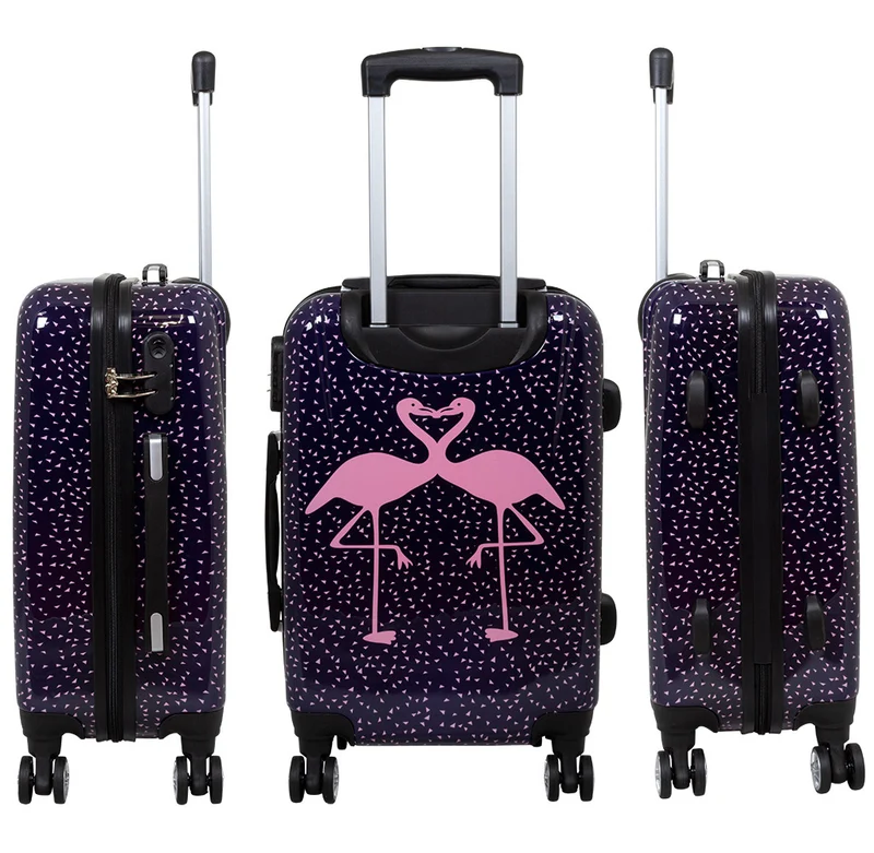 Motivkoffer Design Flamingo – Reisekoffer mit Motiv – Hartschale ABS/Polycarbonat – S M L – leicht & robust