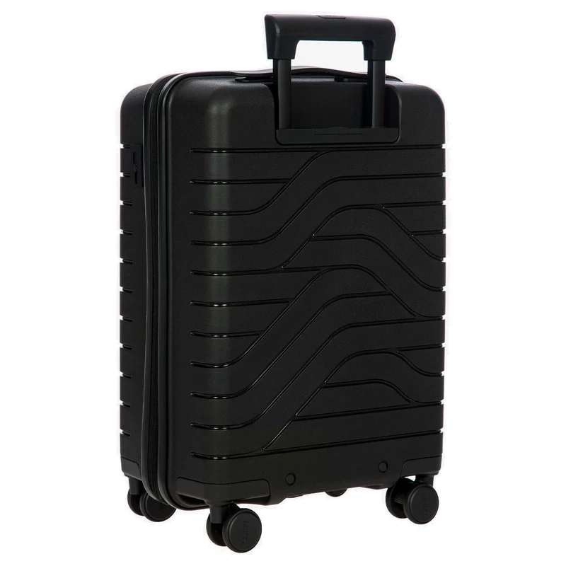 Brics BY Ulisse - 4-Rollen-Kabinentrolley mit Vortasche 55 cm erw. USB (black, 55 cm (Vortasche))
