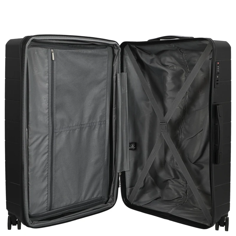 D&N Travel Line 2900 - 4-Rollen-Trolley L 75 cm erw. (schwarz)