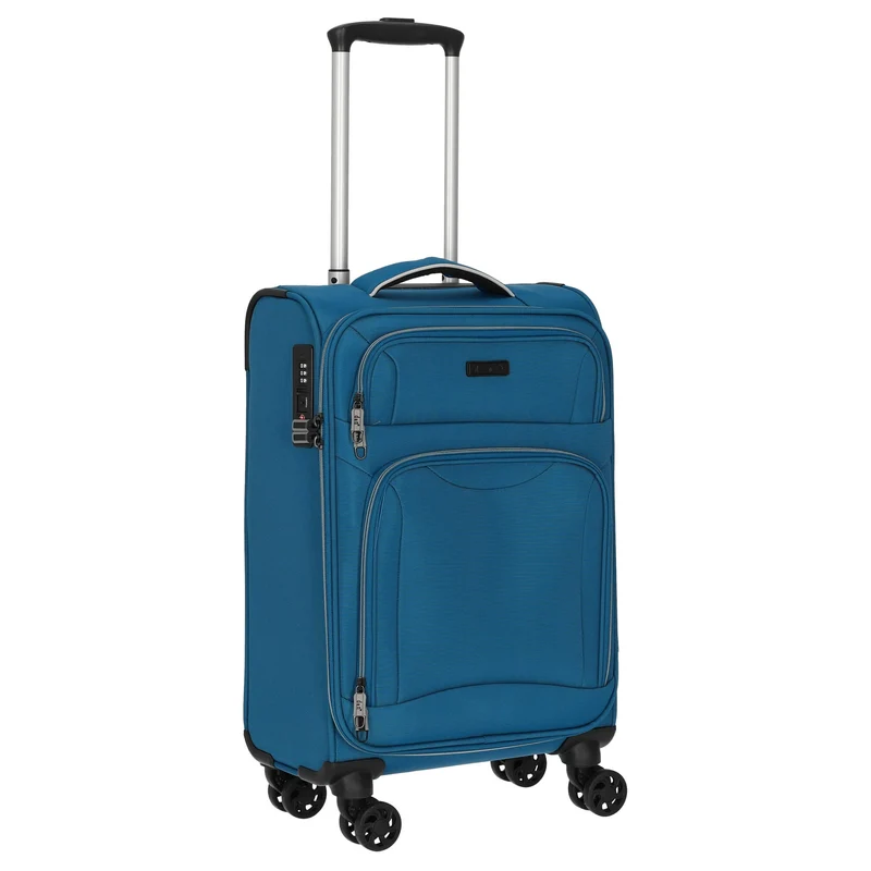 D&N Travel Line 9204 - 4-Rollen-Kabinentrolley S 55 cm (blau)