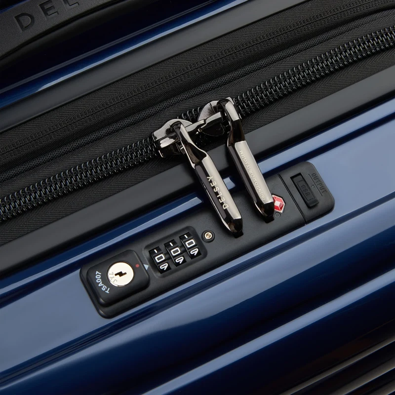 Delsey Paris Shadow 5.0 - 4-Rollen-Kabinentrolley USB 55 cm (marineblau)