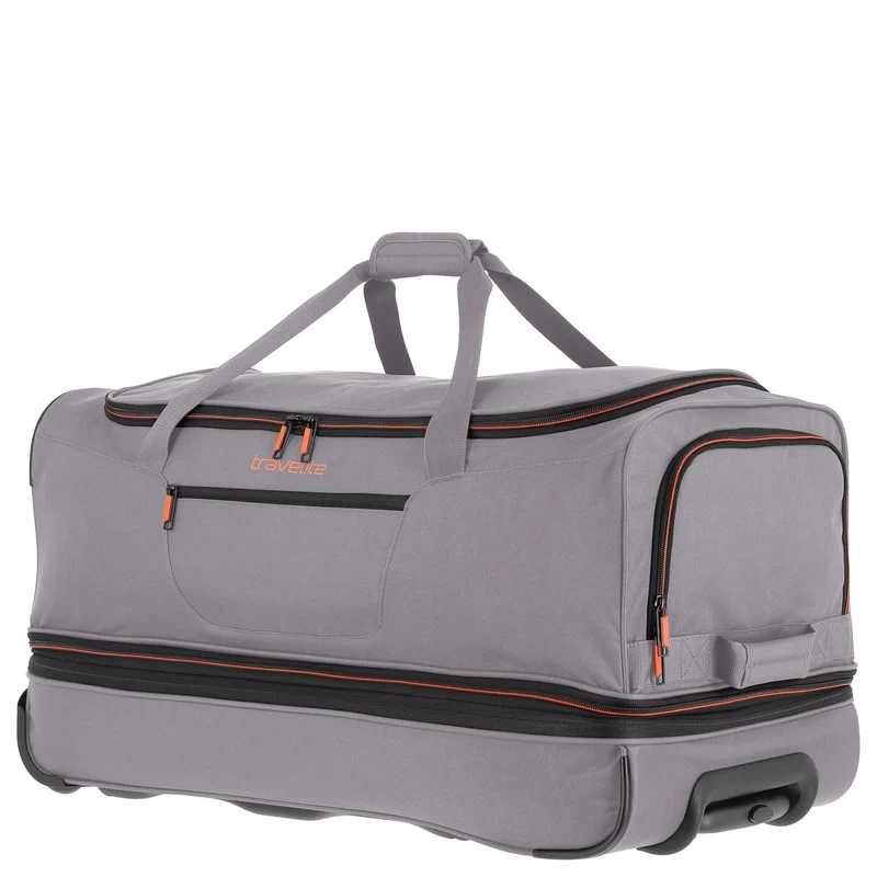 Travelite Basics - Rollenreisetasche 98/119L 70 cm erw. (grau/orange)