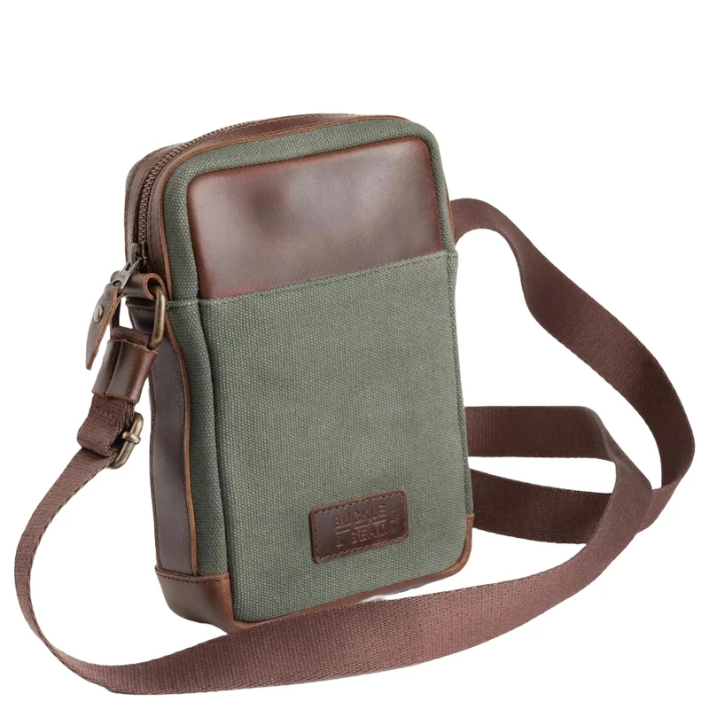 Buckle & Seam Runner Canvas - Umhängetasche 15 cm (grün)