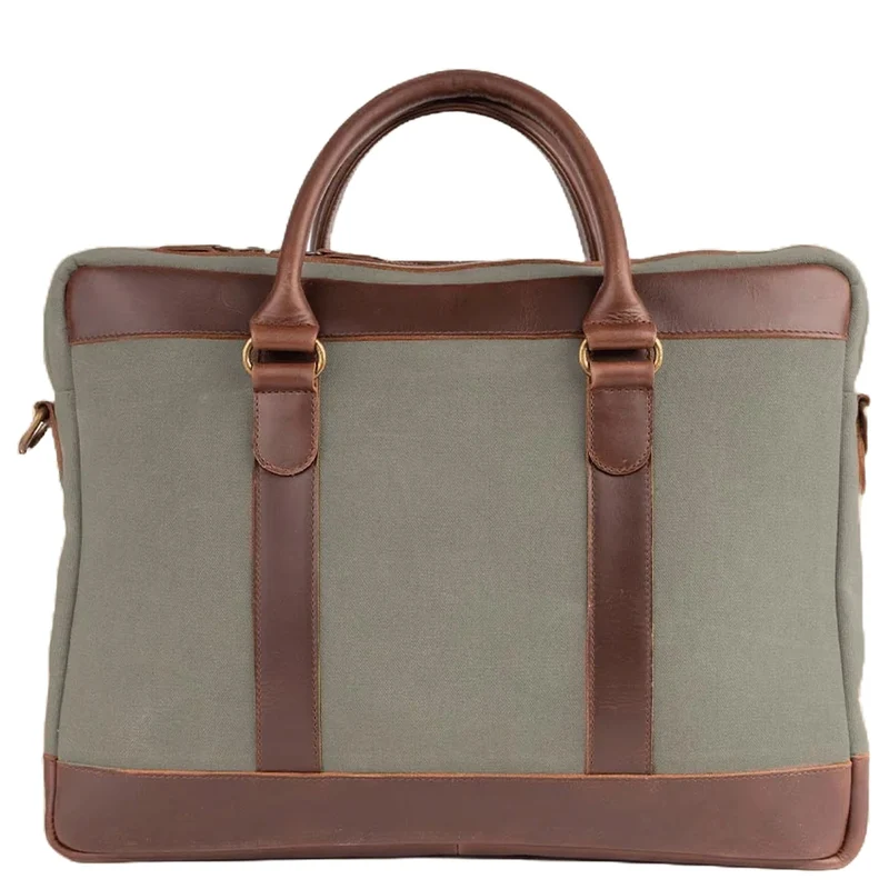 Buckle & Seam Venture Canvas - Aktentasche 16" 40 cm (grün)