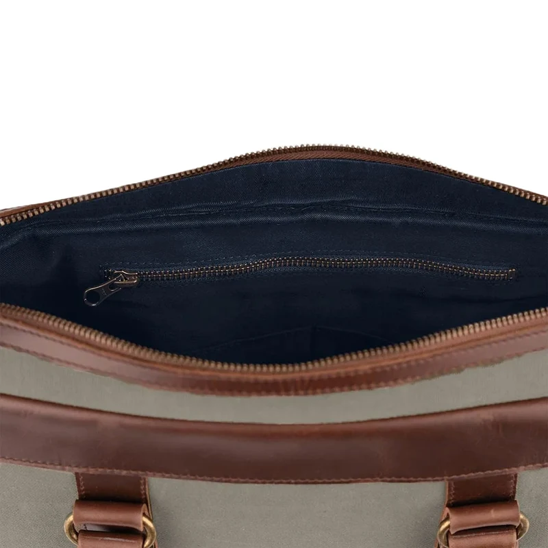 Buckle & Seam Venture Canvas - Aktentasche 16" 40 cm (grün)