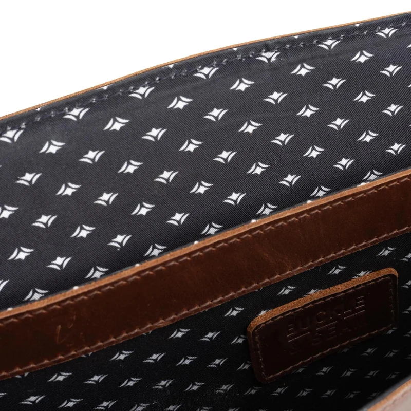 Buckle & Seam Times - Messenger Bag 15.7" 36 cm (braun-getupft)
