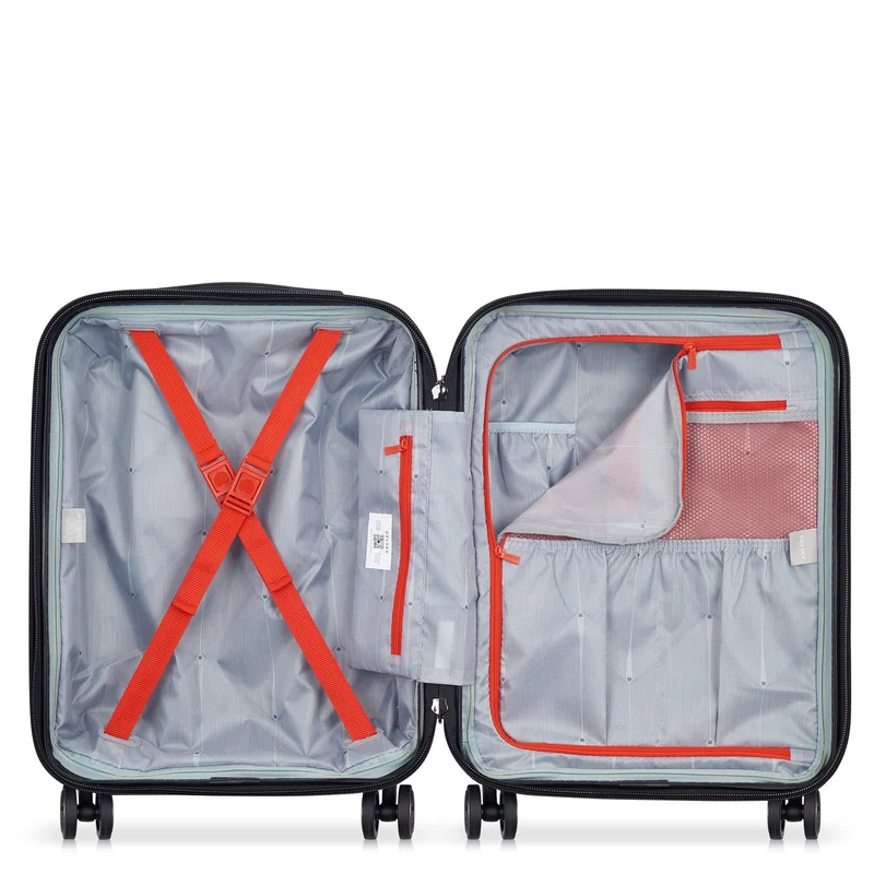 Delsey Paris Shadow 5.0 - 4-Rollen-Kabinentrolley Slim Line USB 55 cm (rot)