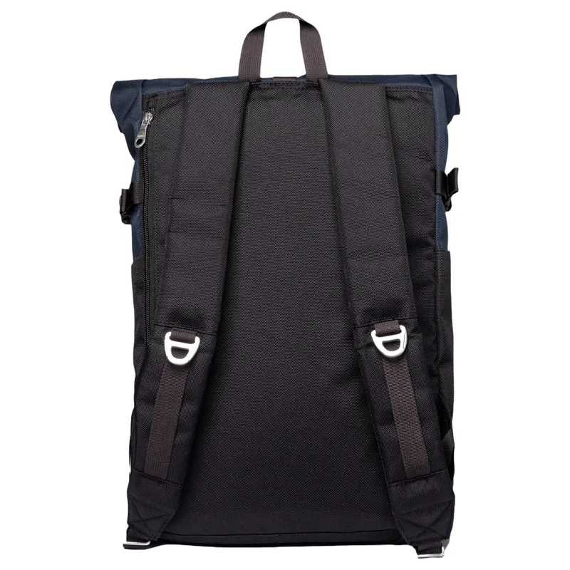 Sandqvist Icon Rolltop - Rucksack M 14" 60 cm (multi black/ navy with black leather)