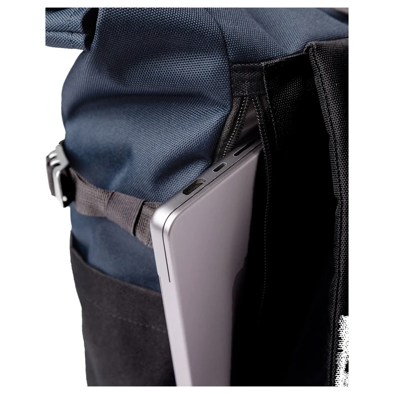 Sandqvist Icon Rolltop - Rucksack M 14" 60 cm (multi black/ navy with black leather)
