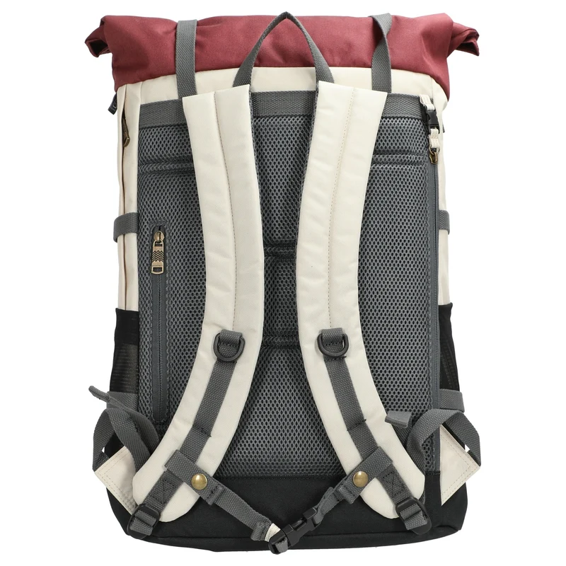 Doughnut Paratrooper Reborn - Rolltop Rucksack 14" 67 cm erw. (stone x wine)