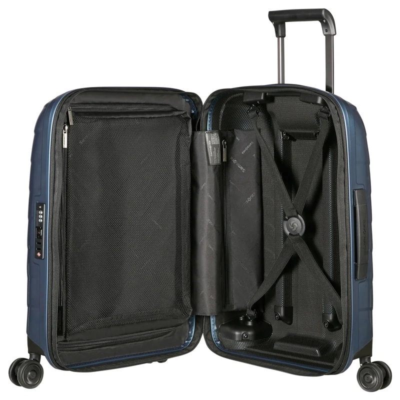 Samsonite Attrix - 4 Rollen Kabinentrolley S 55/35 cm erw. (steel blue)