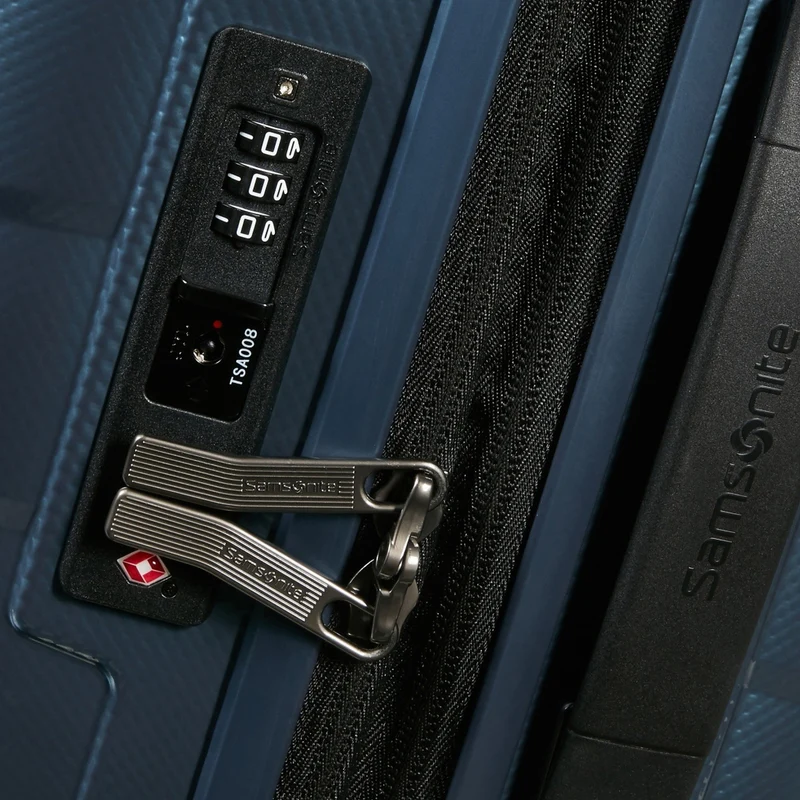 Samsonite Attrix - 4 Rollen Kabinentrolley S 55/35 cm erw. (steel blue)