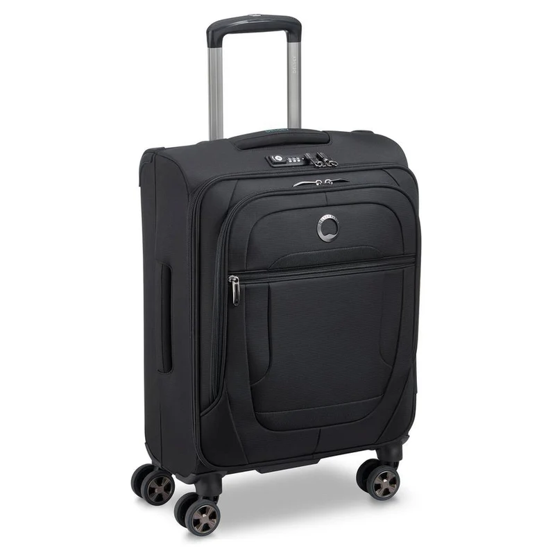 Delsey Paris Helium Dlx 2.0 Slim Line - 4-Rollen-Kabinentrolley 55 cm (schwarz)