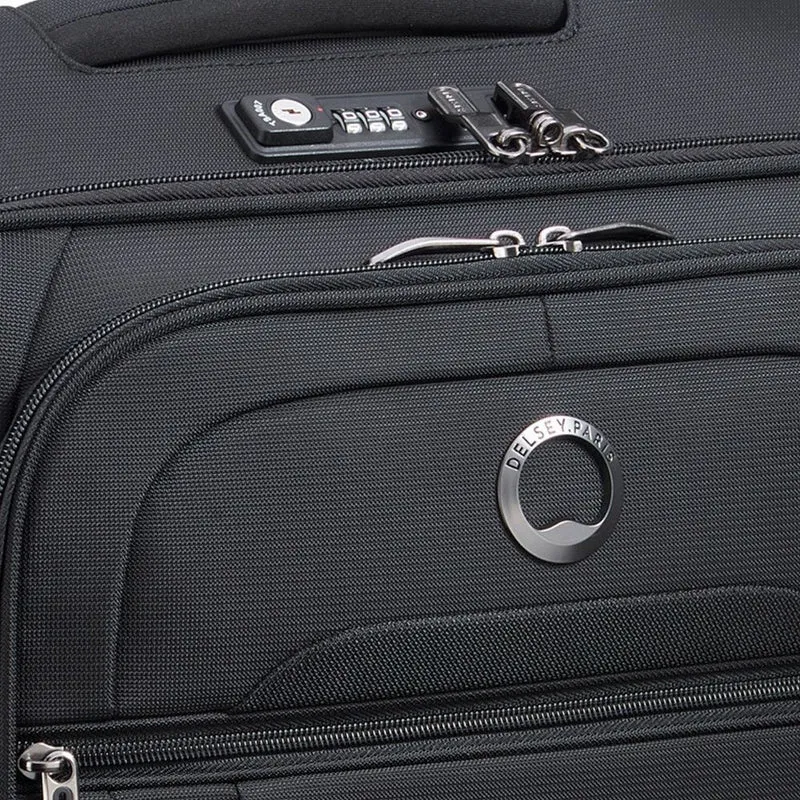 Delsey Paris Helium Dlx 2.0 Slim Line - 4-Rollen-Kabinentrolley 55 cm (schwarz)