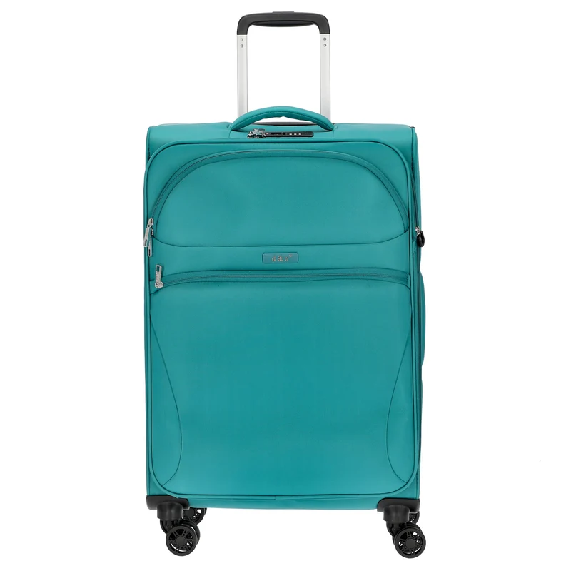 D&N Travel Line 9104 - 4-Rollen-Trolley M 67 cm erw. (grün)