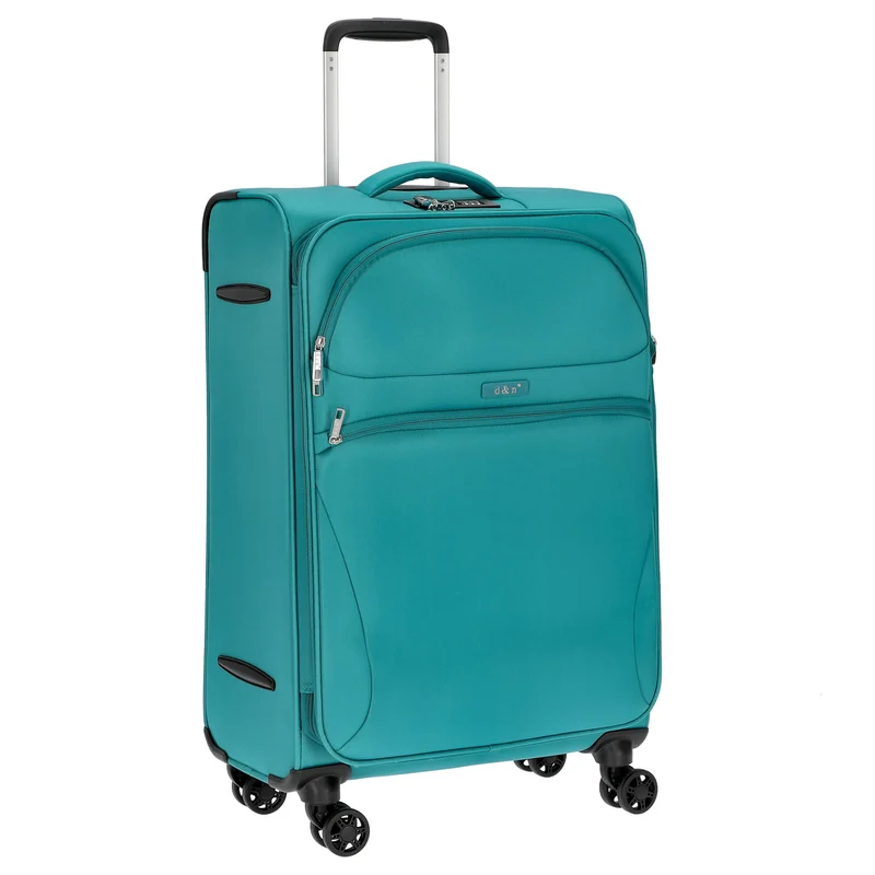 D&N Travel Line 9104 - 4-Rollen-Trolley M 67 cm erw. (grün)