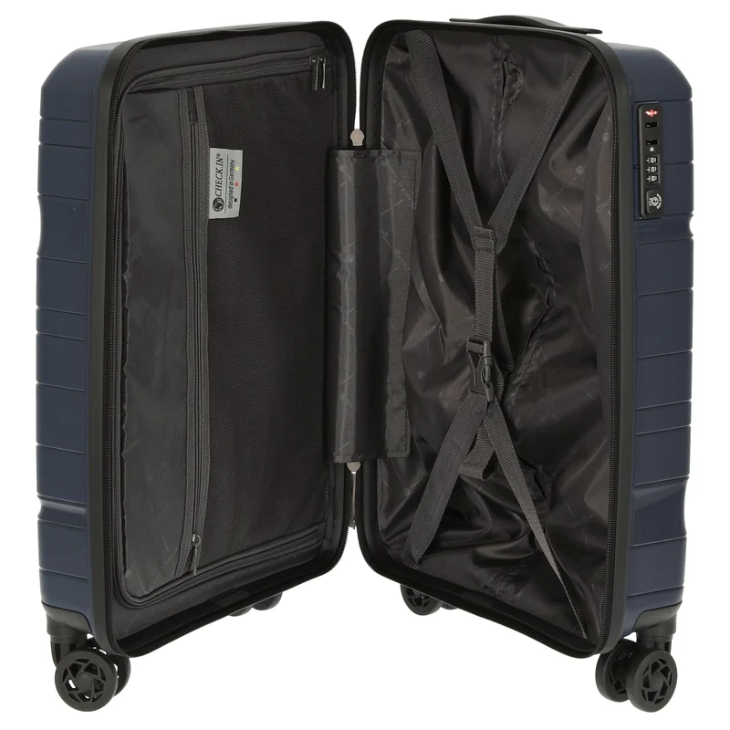 CHECK.IN Memphis - 4-Rollen-Kabinentrolley 55 cm (blau)