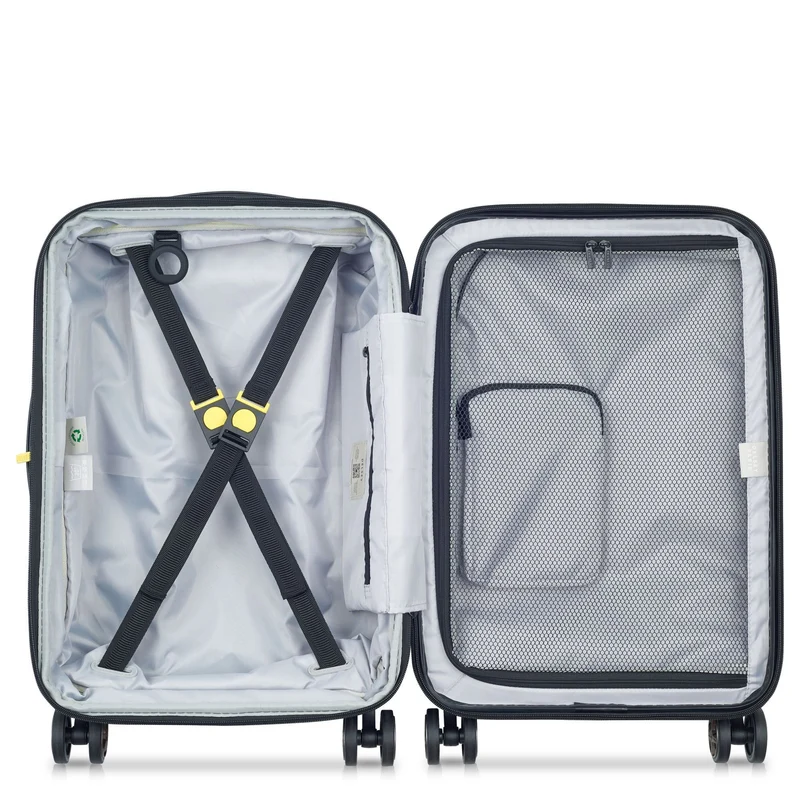 Delsey Paris Shadow 5.0 - 4-Rollen-Kabinentrolley mit Vordertasche S 55 cm erw. USB (marineblau)
