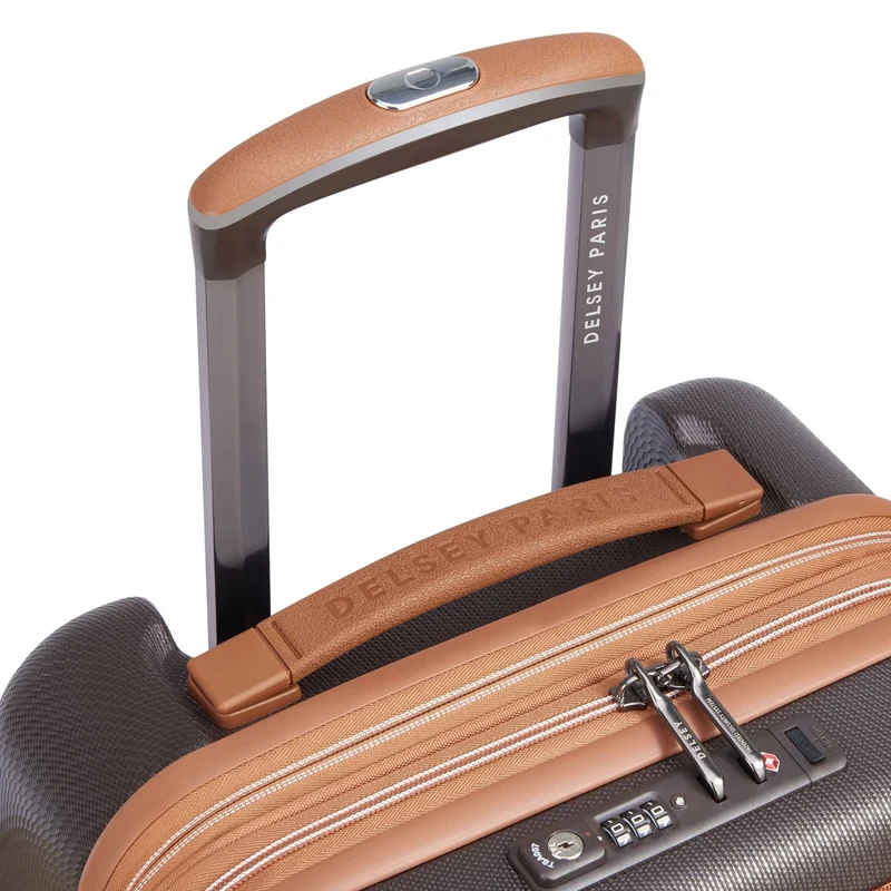 Delsey Paris Chatelet Air 2.0 - 4-Rollen-Kabinentrolley 55 cm erw. 14" USB (braun)
