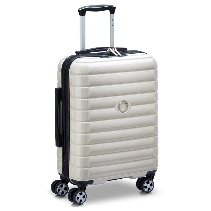 Delsey Paris Shadow 5.0 - 4-Rollen-Kabinentrolley Slim Line USB 55 cm (elfenbein)