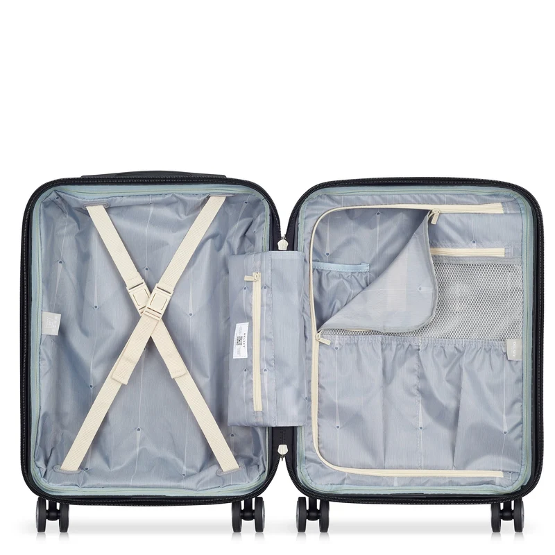 Delsey Paris Shadow 5.0 - 4-Rollen-Kabinentrolley Slim Line USB 55 cm (elfenbein)