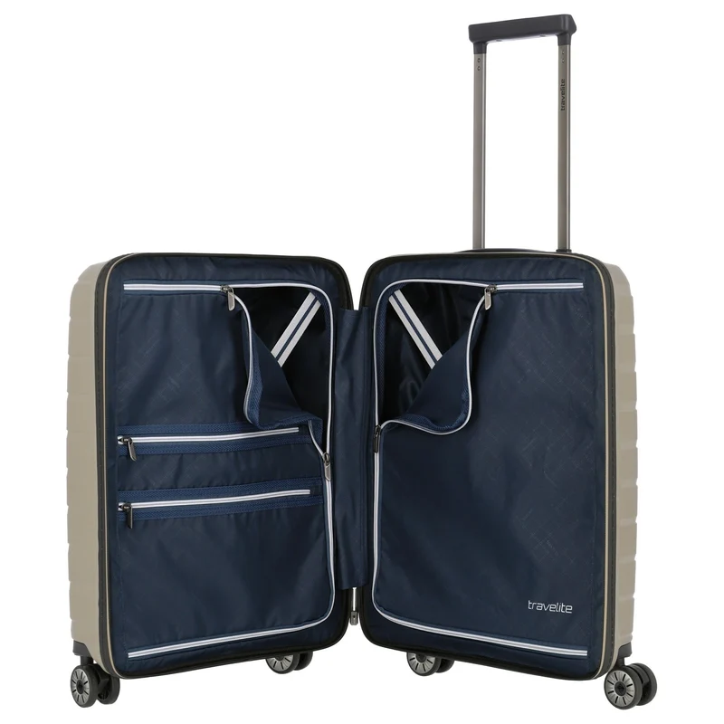 Travelite Air Base - 4-Rollen-Kabinentrolley mit Vortasche S 55 cm (champagner)