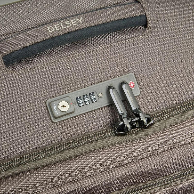 Delsey Paris Helium Dlx 2.0 Slim Line - 4-Rollen-Kabinentrolley 55 cm (mokka)